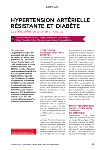 Hypertension artérielle résistante et diabète