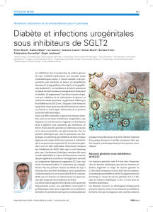 Diabète et infections urogénitales sous inhibiteurs de SGLT2
