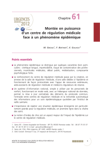 Montée en puissance d`un centre de régulation médicale face à un