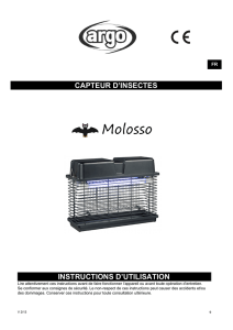 instructions d`utilisation capteur d`insectes