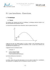 IV. Les fonctions - Exercices