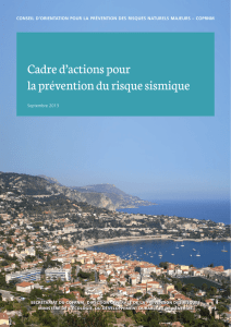 Cadre d`actions pour la prévention du risque sismique