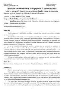 C. HUBERT et C. JOBARD Protocole de réhabilitation écologique