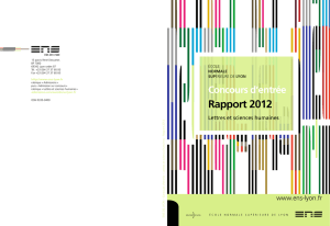 BEL 2012 – Rapport du jury (épreuve écrite)