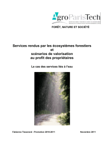 Services rendus par les écosystèmes forestiers