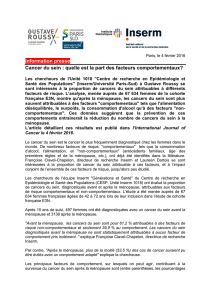 Information presse Cancer du sein - Université Paris-Sud