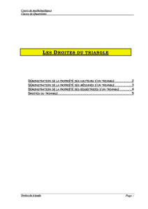 les droites du triangle