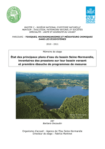 État des principaux plans d`eau du bassin Seine