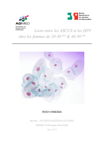 Liens entre les ASCUS et les HPV chez les femmes de 20