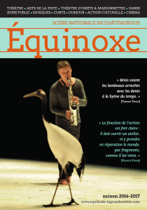 CATALOGUE 2016-2017 - Equinoxe, Scène Nationale