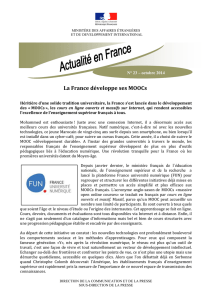 La France développe ses MOOCs