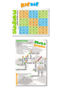 Les solutions des mots croisés et du Sudoku