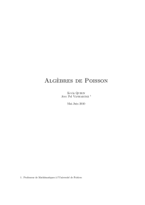 Algèbres de Poisson