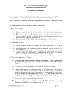 Les systèmes de Ptolémée et Copernic