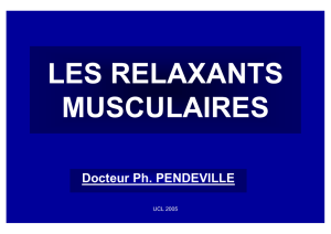 les relaxants musculaires