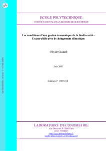 Les conditions d`une gestion économique de la biodiversité