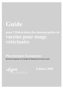 vaccins pour usage vétérinaire