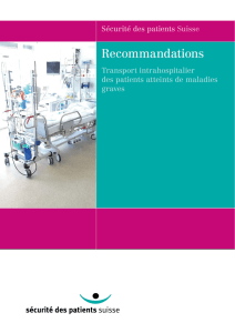 Recommandations "Transport intrahospitalier des - SGAR-SSAR