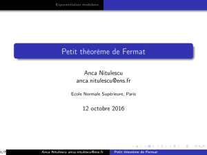 Petit théorème de Fermat