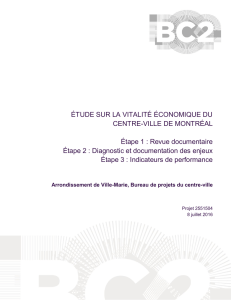 Étude sur la vitalité économique du centre-ville de Montréal