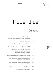 Appendice - Emergency First Response