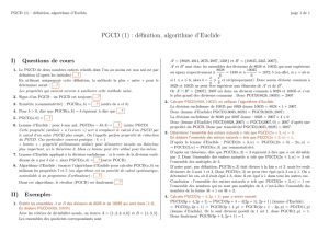 PGCD (1) : définition, algorithme d`Euclide