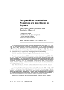 Des premières constitutions françaises à la Constitution