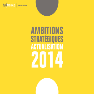 Ambitions stratégiques 2014