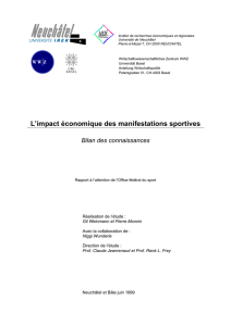 L`impact économique des manifestations sportives