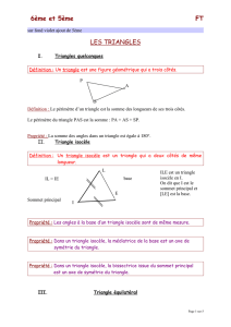 6ème et 5ème FT LES TRIANGLES