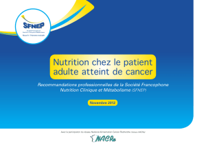 Nutrition Clinique et Métabolisme (SFNEP) a établi des