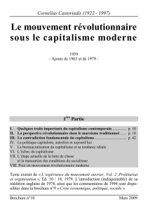 Le mouvement révolutionnaire sous le capitalisme moderne