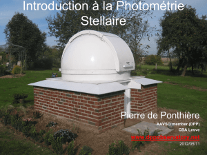Introduction à la Photométrie Stellaire