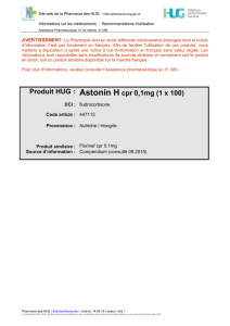 fludrocortisone - Pharmacie des HUG