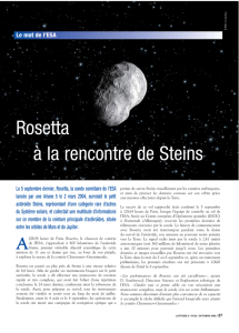 Rosetta à la rencontre de Steins