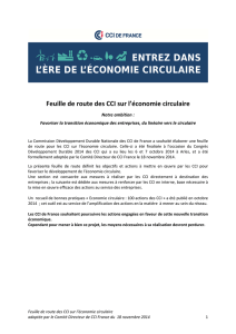 Feuille de route des CCI sur l`économie circulaire