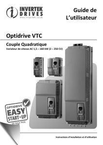 Guide de L`utilisateur Optidrive VTC