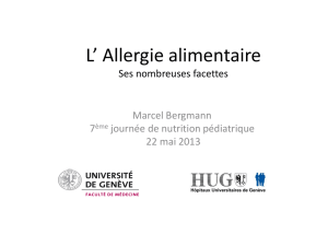 L` Allergie alimentaire