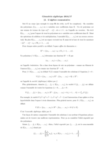 Géométrie algébrique 2016/17 §2. L`alg`ebre commutative