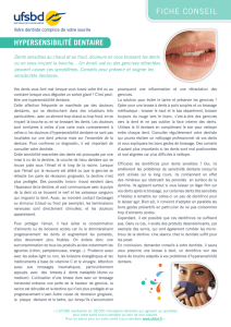 Hypersensibilité dentaire