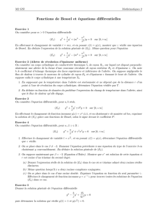 Fonctions de Bessel et équations différentielles