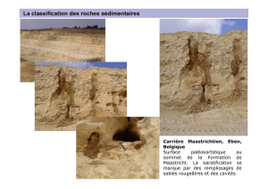 La classification des roches sédimentaires