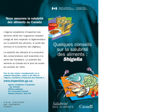 Shigella - Publications du gouvernement du Canada