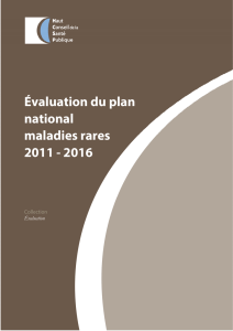 Évaluation du plan national maladies rares 2 2011-2016