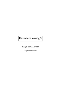 Exercices corrig es - Joseph di Valentin