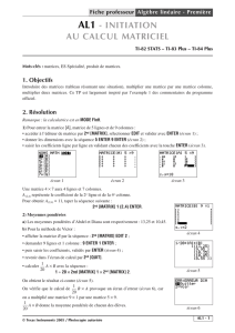 al1 - initiation au calcul matriciel - TI Education