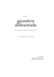 géométrie différentielle