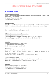 applications lineaires et matrices