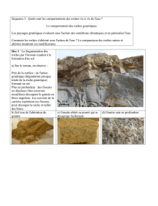 Le comportement des roches granitiques