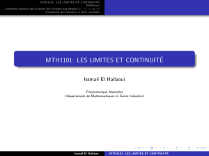 mth1101: les limites et continuité
